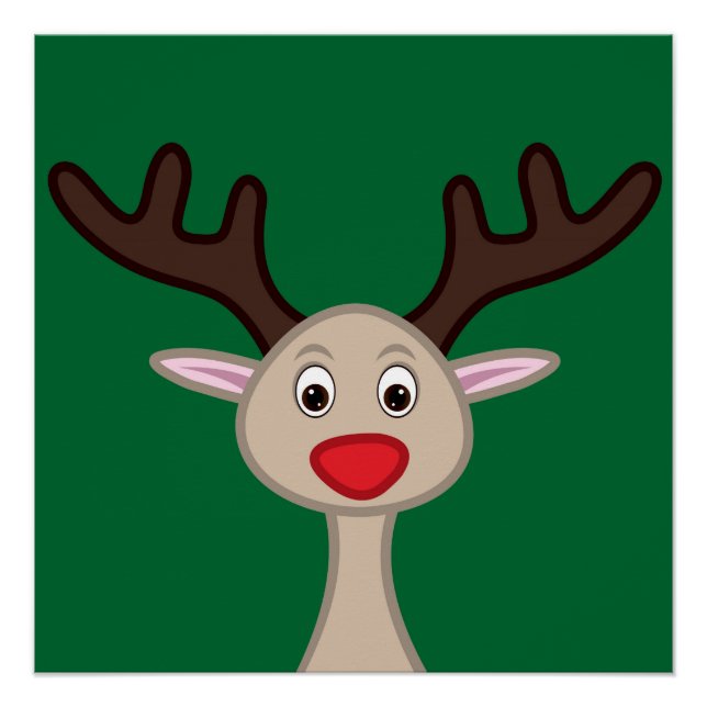 Reindeer cartoon character poster (Front)