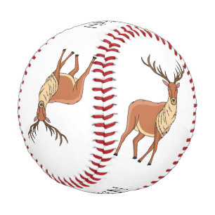 Reindeer cartoon illustration baseball