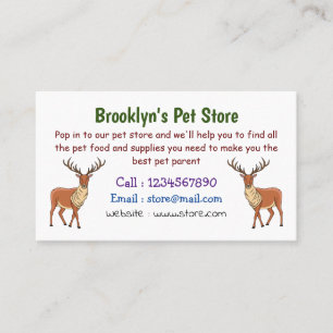 Reindeer cartoon illustration business card