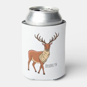 Reindeer cartoon illustration can cooler