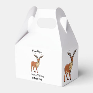 Reindeer cartoon illustration  favour box