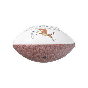 Reindeer cartoon illustration  football