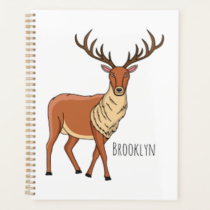 Reindeer cartoon illustration planner