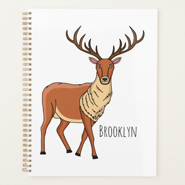 Reindeer cartoon illustration planner (Front)