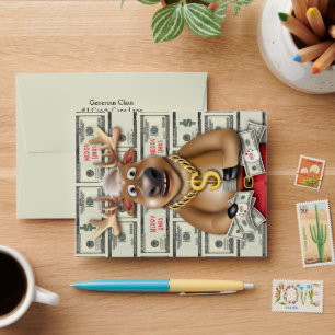 Reindeer Cash Money Envelope