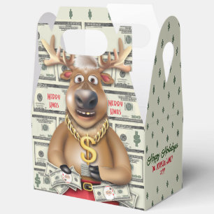 Reindeer Cash Santa Bucks Funny Christmas Money Favour Box