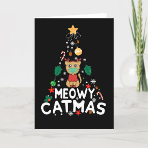 Reindeer Cat Meowy Catmas Quarantine Christmas Holiday Card