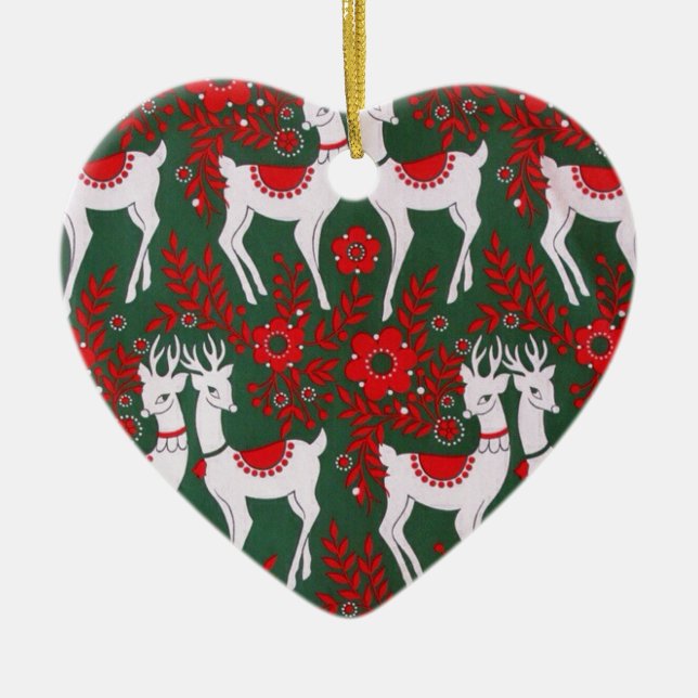 Reindeer Ceramic Ornament (Front)