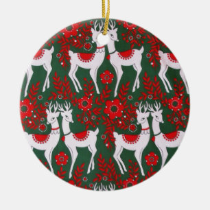 Reindeer Ceramic Ornament