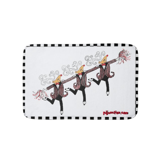 Reindeer Chorus Line Bath Mat (Front)