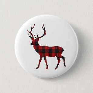 Reindeer Christmas 6 Cm Round Badge