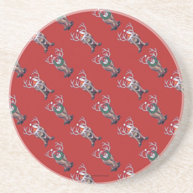Reindeer Christmas Coaster (Front)