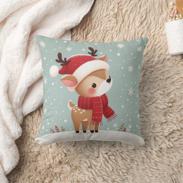 Reindeer Christmas Cushion (Blanket)