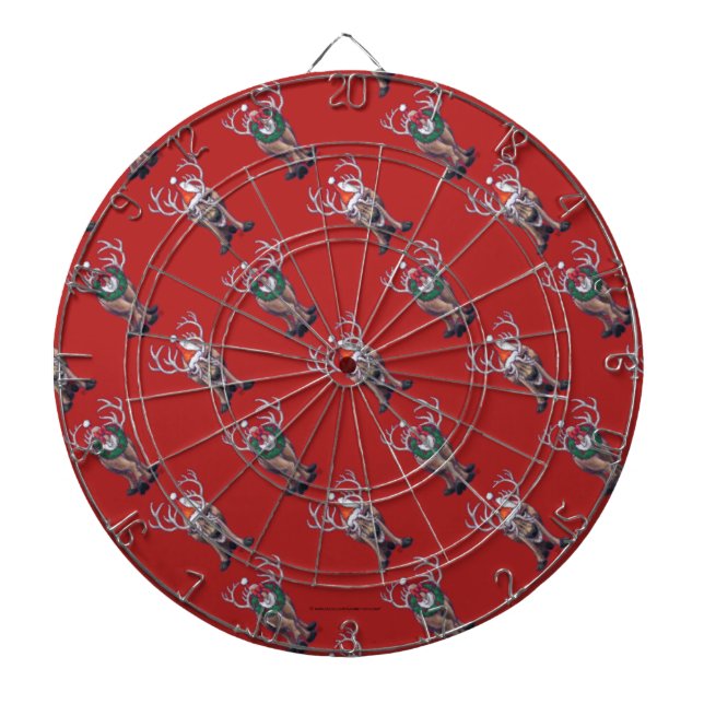 Reindeer Christmas Dartboard (Front)