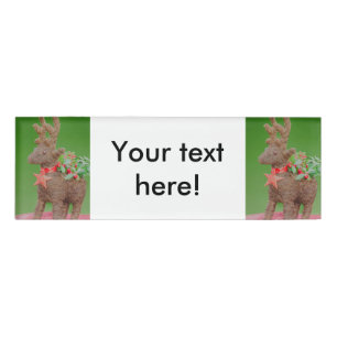 Reindeer Christmas decoration Name Tag