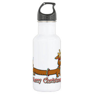 Reindeer Christmas Doxie 532 Ml Water Bottle