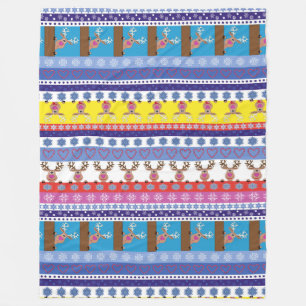 reindeer christmas fleece blanket