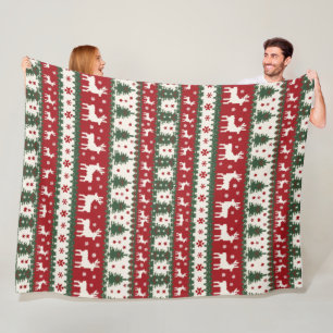 Reindeer Christmas Fleece Blanket