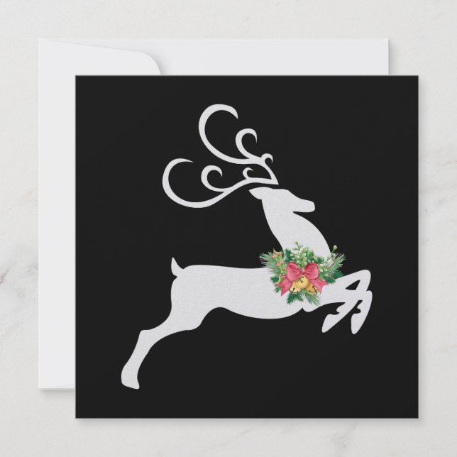 Reindeer Christmas / Holiday Card - SRF (Front)