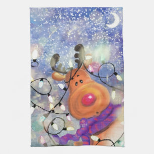 Reindeer Christmas Kitchen Towel