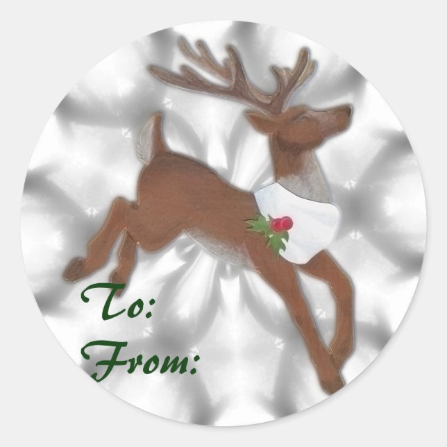 Reindeer Christmas Labels (Front)