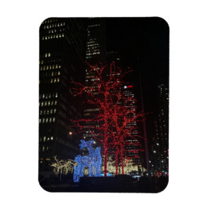 Reindeer Christmas Lights New York City Manhattan Magnet