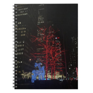 Reindeer Christmas Lights New York City Manhattan Notebook