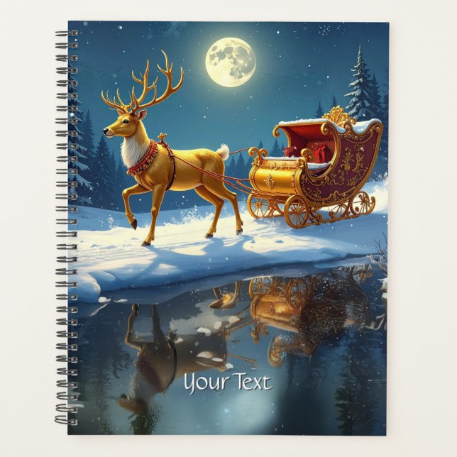Reindeer Christmas Sleigh Holiday Planner (Front)