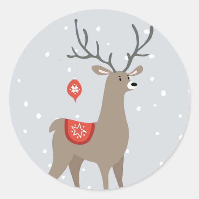 Reindeer Christmas stickers (Front)