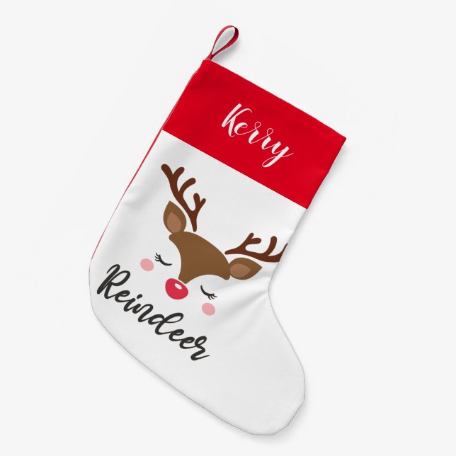 Reindeer Christmas Stocking (Front (Hanging))