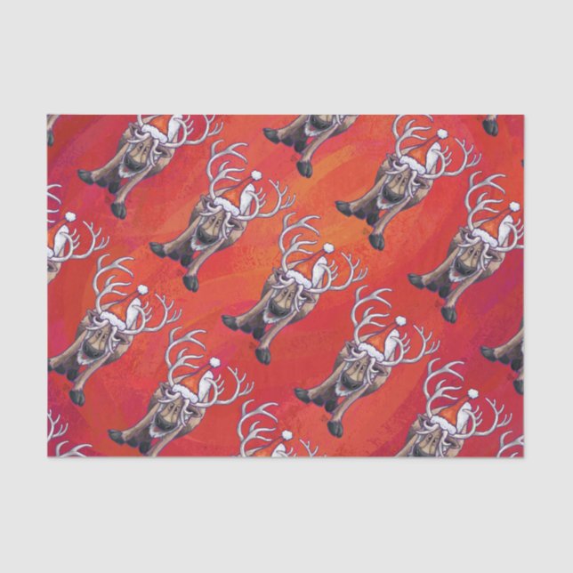 Reindeer Christmas Tissue Paper (Front)
