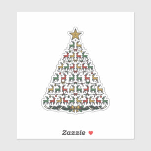 Reindeer Christmas Tree Vintage Engraving Shirt_1