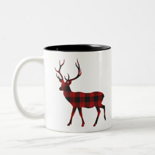 Reindeer Christmas Two-Tone Coffee Mug
