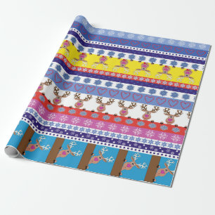 reindeer christmas wrapping paper