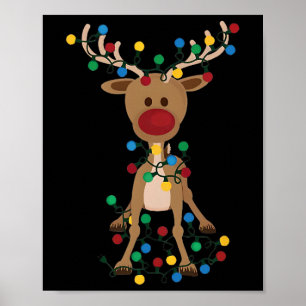 Reindeer Christmas Xmas For Women Men  Poster