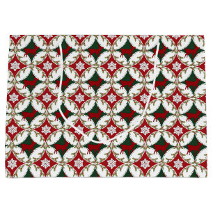 Reindeer Circles 1-GIFT BAG L