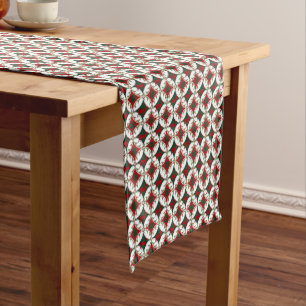 Reindeer Circles-2-14x72 COTTON TABLE RUNNER