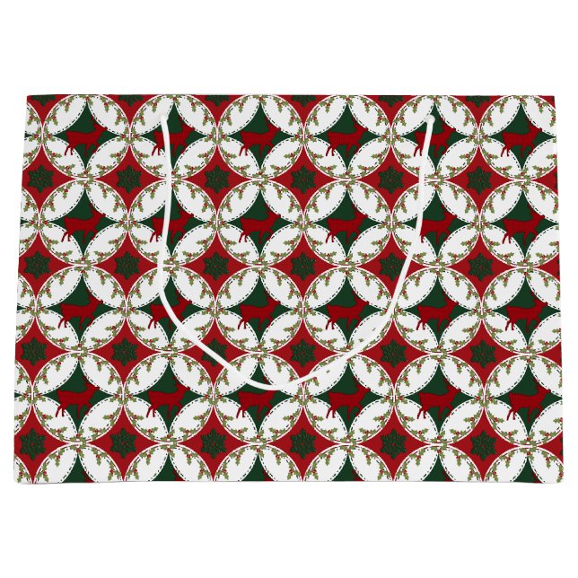 Reindeer Circles 2-GIFT BAG L (Front)