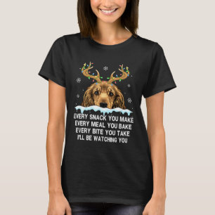 Reindeer Cocker Spaniel 3 Every Snack You Make Lig T-Shirt