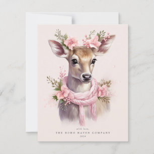 Reindeer Corporate/Family Retro Holiday Card