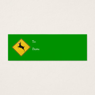 Reindeer Crossing Gift Tag