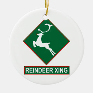 Reindeer Crossing Ornament