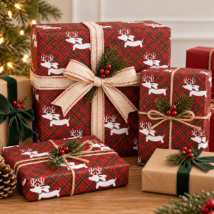Reindeer Dachshund Christmas Wrapping Paper