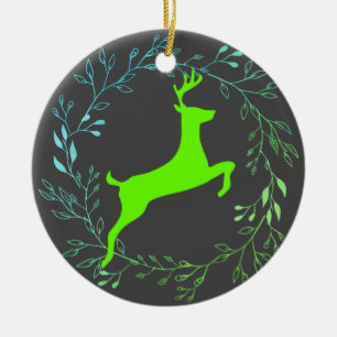 Reindeer - Dancer Ceramic Ornament