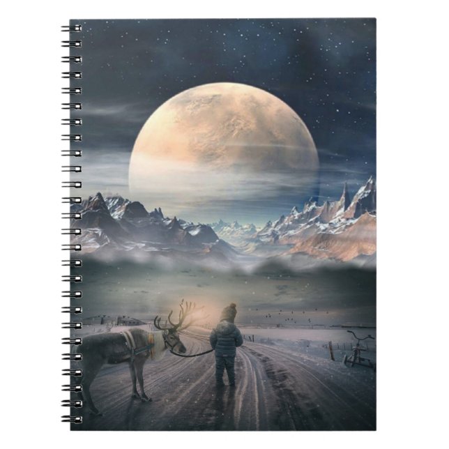 Reindeer Dawn Horizon Notebook (Front)