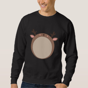 Reindeer Deer Funny Animals Spherical Rudolf Sweatshirt