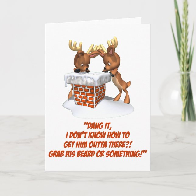 Reindeer Dilemma Holiday Card (Front)