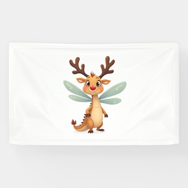 Reindeer Dragonfly Banner (Horizontal)