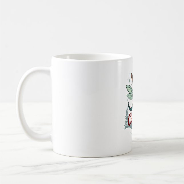 Reindeer Dragonfly Coffee Mug (Left)