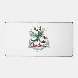 Reindeer Dragonfly Desk Mat